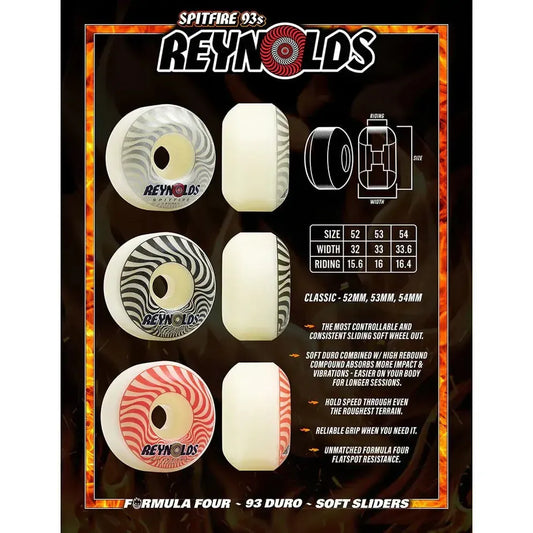 Spitfire - F4 Reynolds Classic 53MM 93A Skateboard Wheels