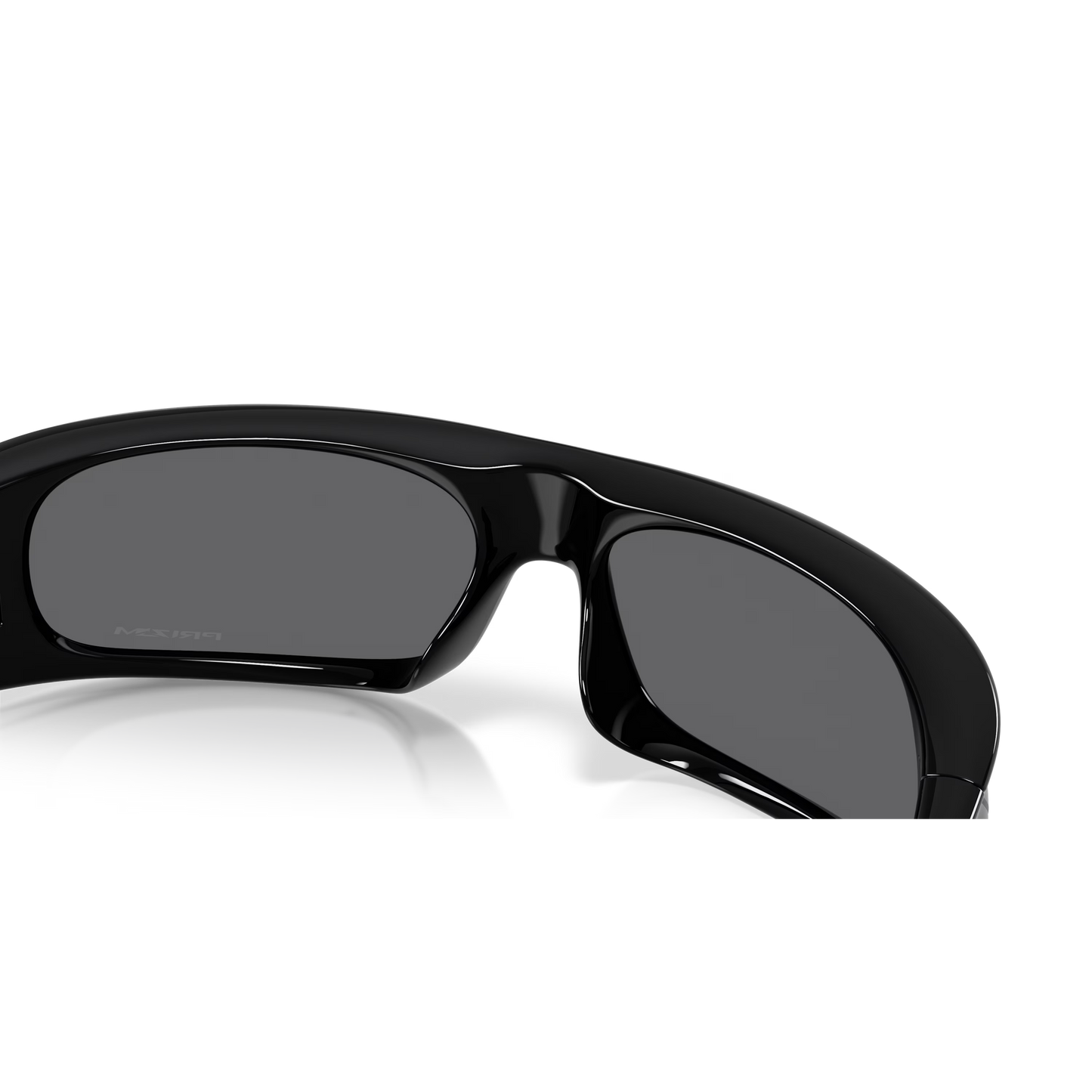 Black sunglasses with reflective surface on a black background