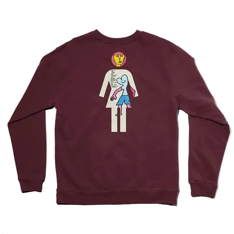 Girl Gonz Crewneck - Burgundy