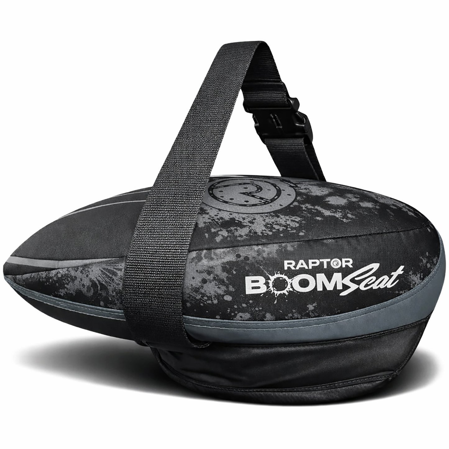 2027 Raptor Boom Seat Cushion Black — padded seat with carry strap