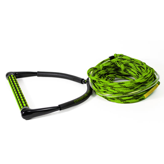 2027 Straightline TR9 Wakeboard Rope Package Green — complete rope and handle
