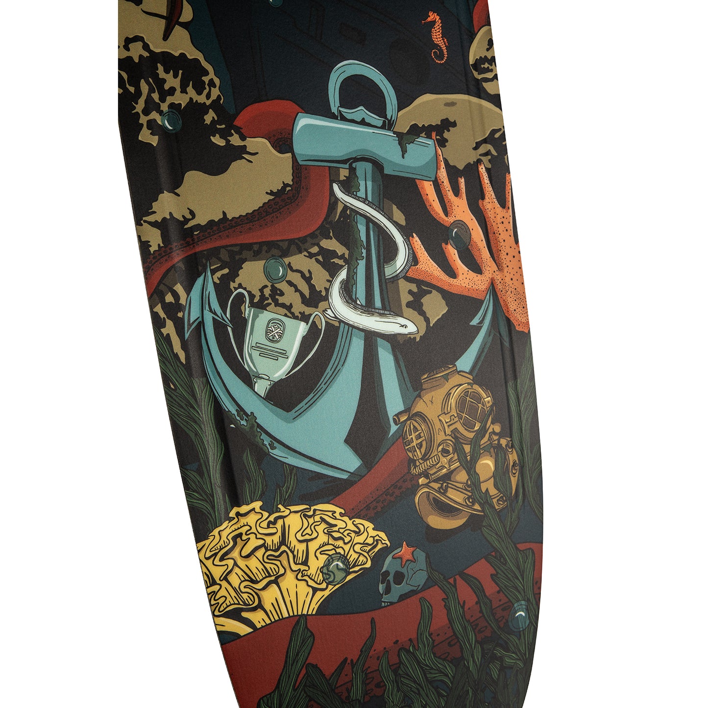 2027 Radar Graviton trick ski JP Octo Brown — Joel Poland LTD artwork detail