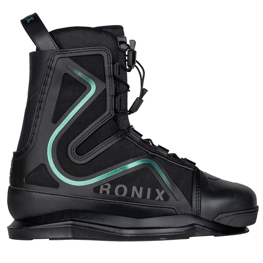 2027 Ronix RXT Wakeboard Boots Black / Holographic — AutoLock lacing and moulded tongue