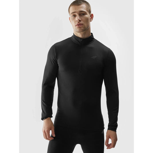 4F Men's brushed thermoactive underwear (top) - Black
