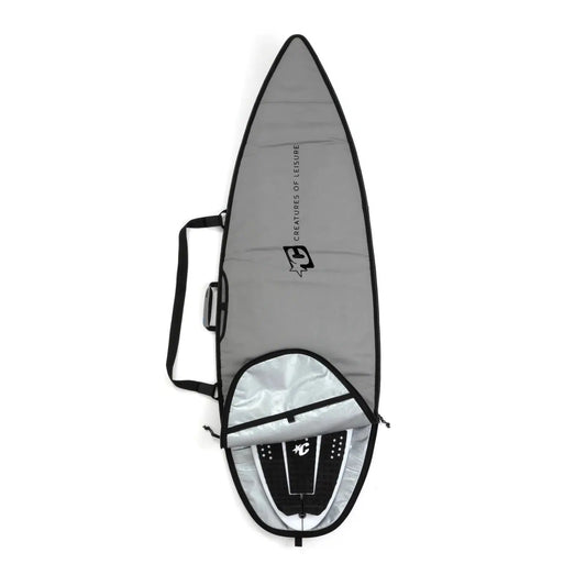 Creatures Of Leisure Grom Icon Shortboard Bag - Silver Black