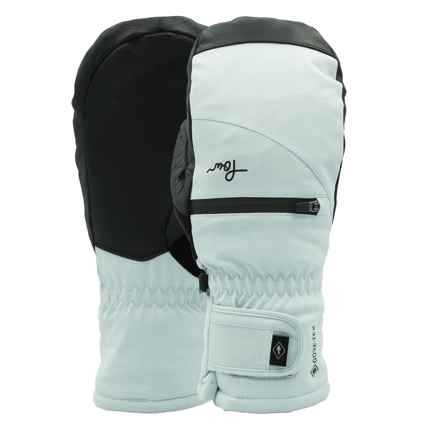 2026 POW Cascadia GTX Short Mitt + Leather - Ballad Blue