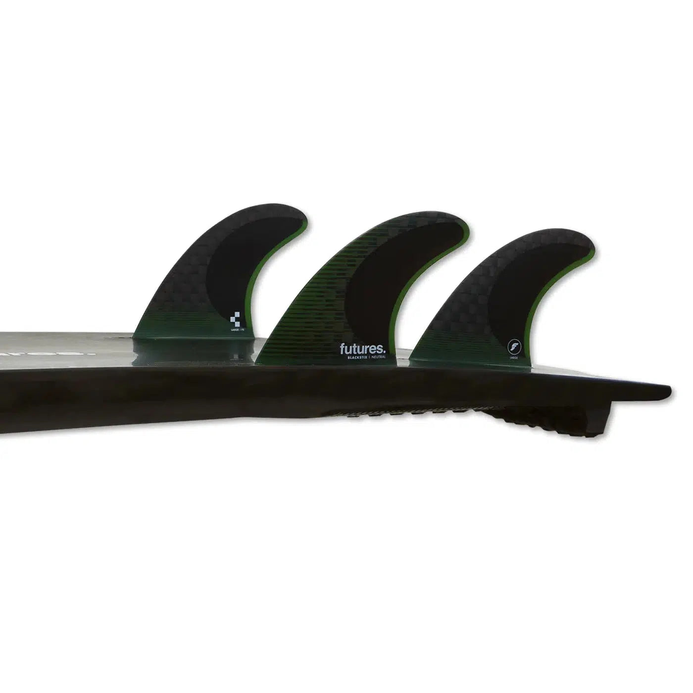 Futures F8 Blackstix Thruster Surfboard Fins - Neutral (L)