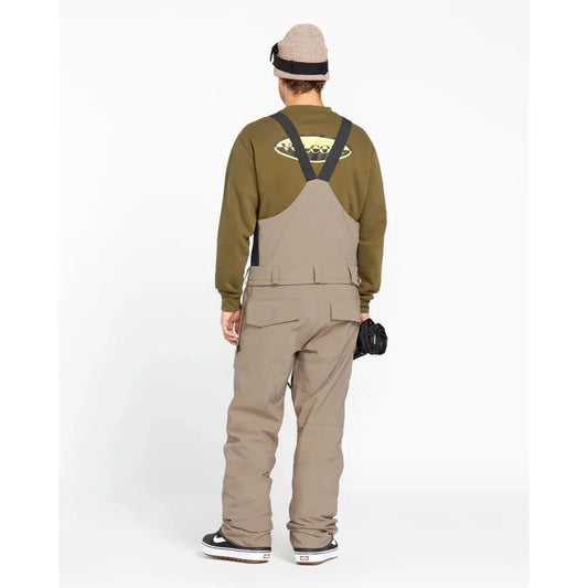 2025 Volcom Mens Roan Snow Bib - Chestnut Brown