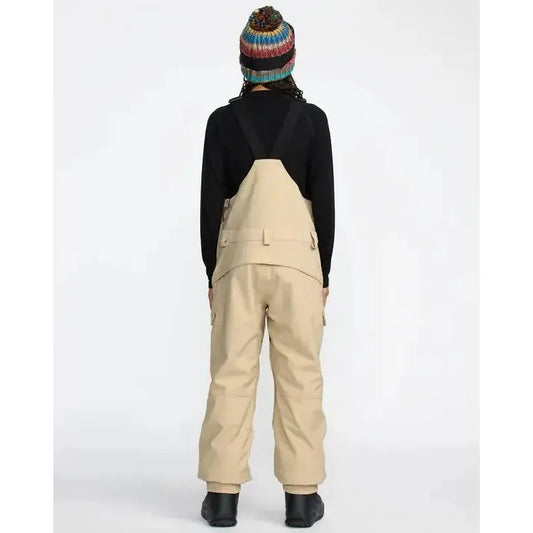 2026 Volcom Creston 3D Stretch Womens BIB Overall - Oatmeal - Welcome Boardstore