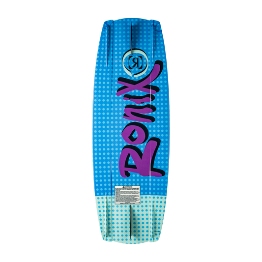 2027 Ronix August Kids Wakeboard Shaka Blue / Purple — base and moulded fin detail