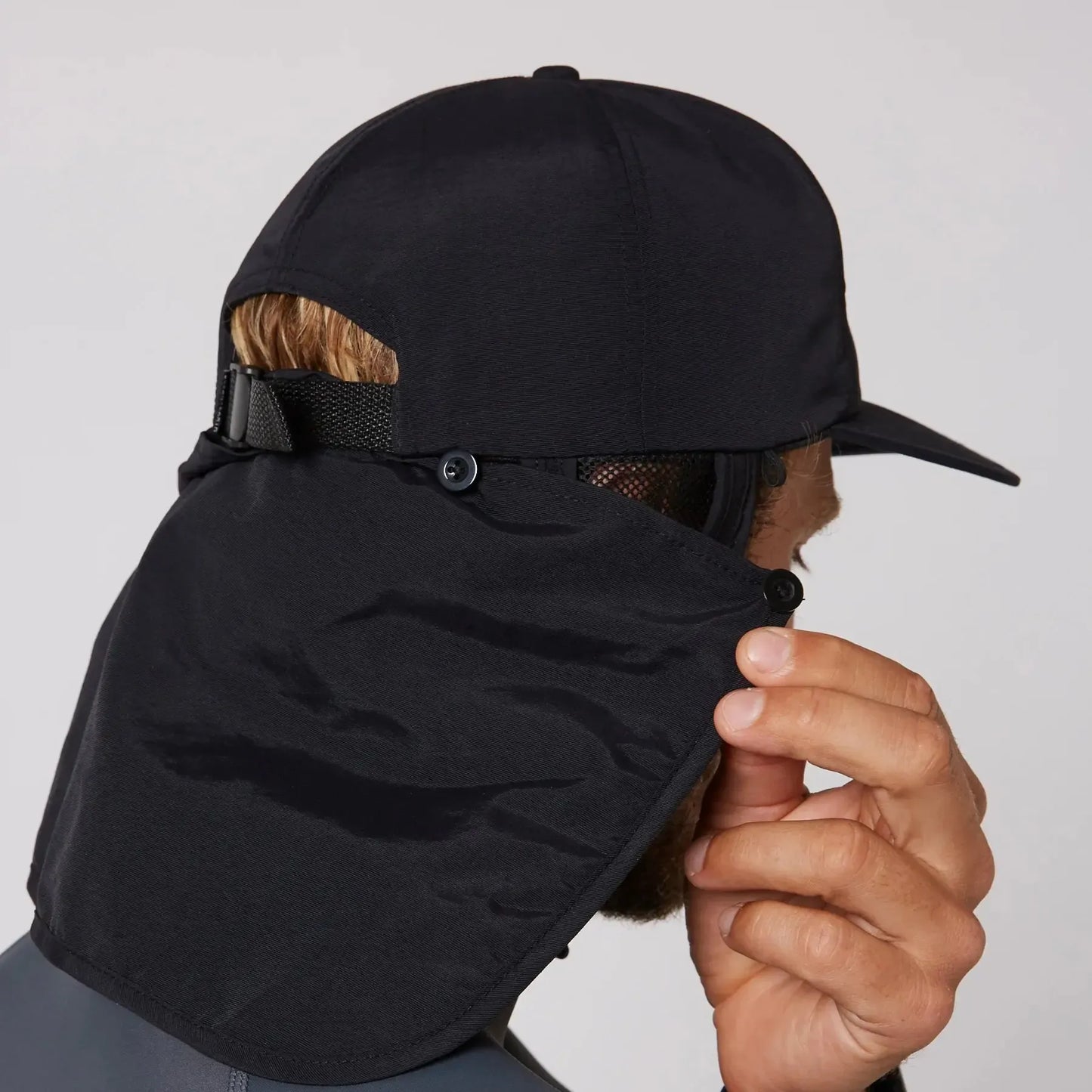 Ocean and Earth Bingin Strapback Surf Hat - Black