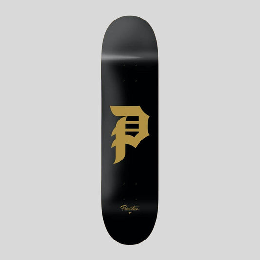 Primitive Dirty P Skateboard Deck Black Gold 8.5