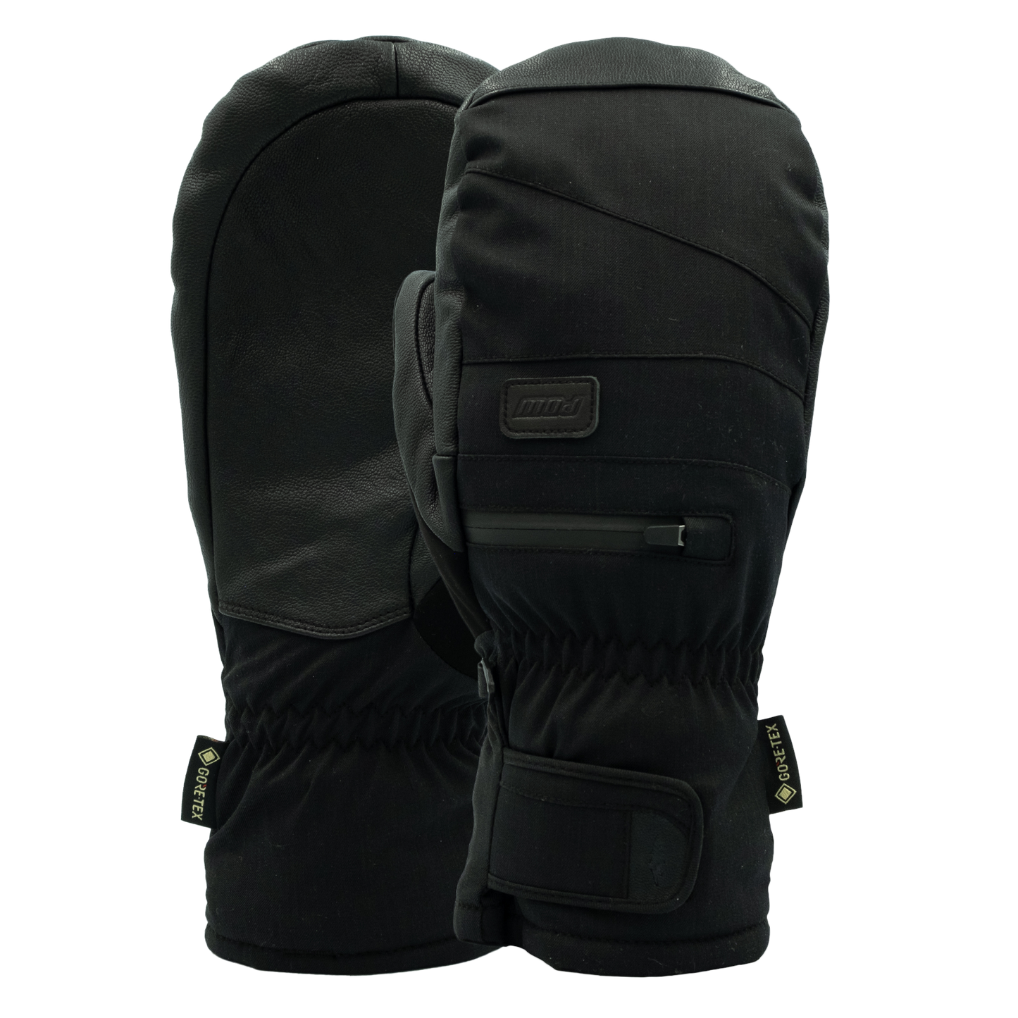 POW Wayback GTX Short Mitt + Leather - Black