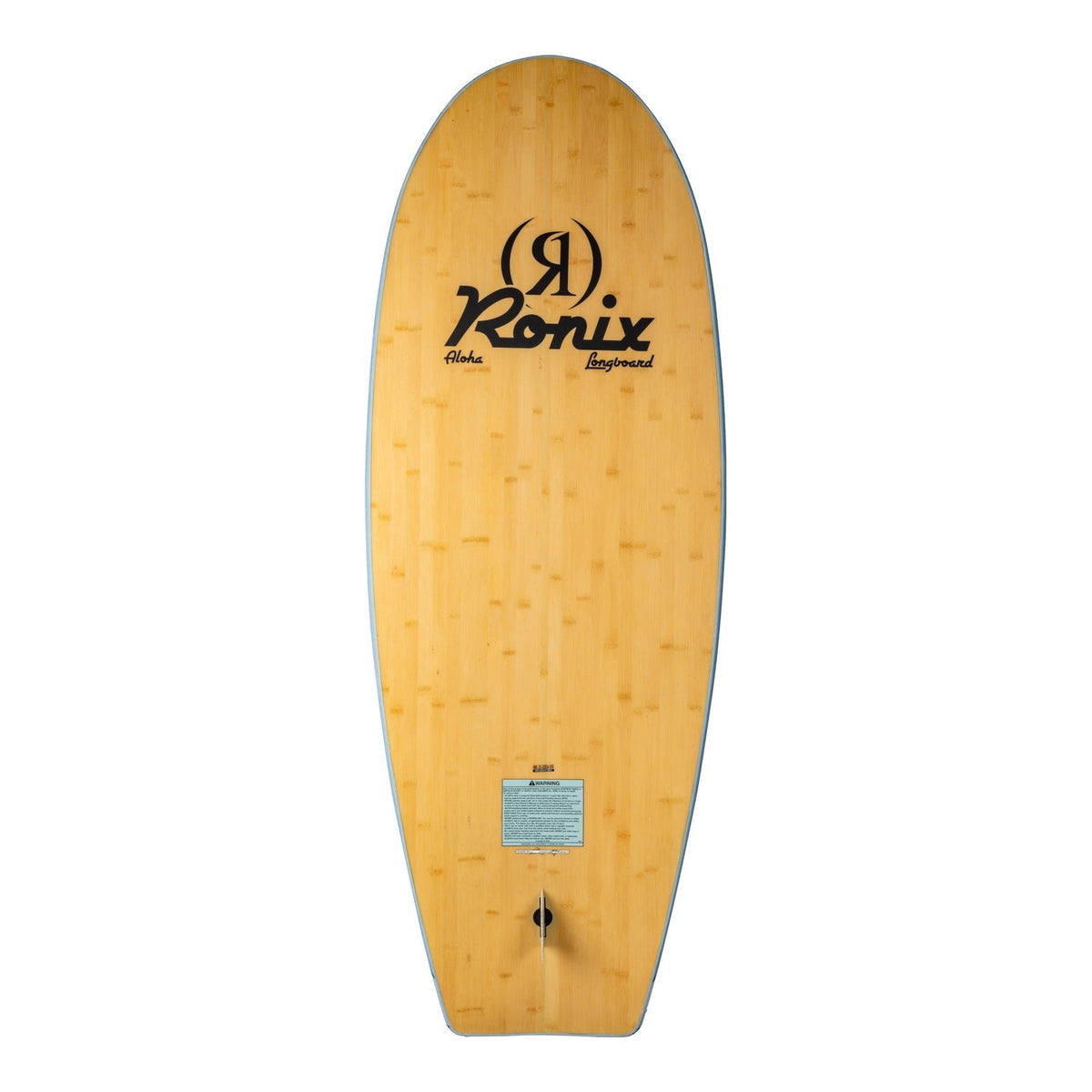 2027 Ronix Aloha Marsh Mellow Longboard Wakesurf Mist / Bamboo — base with single Aloha fin