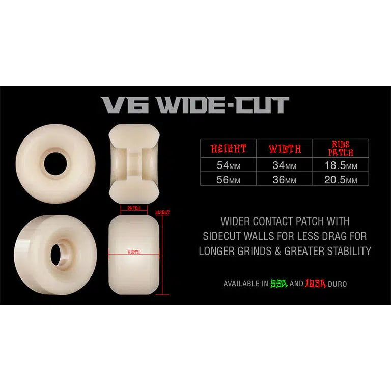 Bones X-Formula Moon Beam 54mm 99A V6 Wide-Cut Skateboard Wheels