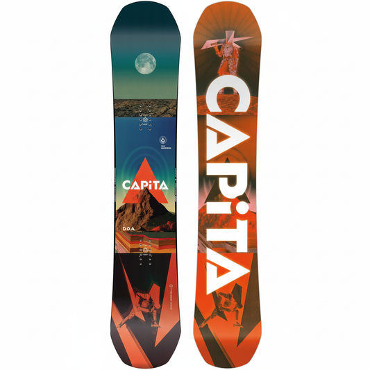 Capita DOA Snowboard 2027 top and base graphic side by side