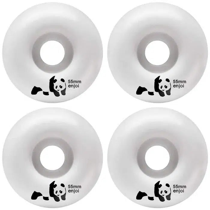 Enjoi Panda 55mm Skateboard Wheels - White