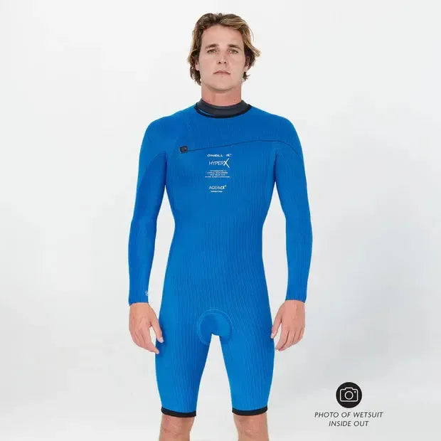 2026 O'Neill Men's HyperX 2mm Long Sleeve Zipless Spring Suit - Carbon Blue