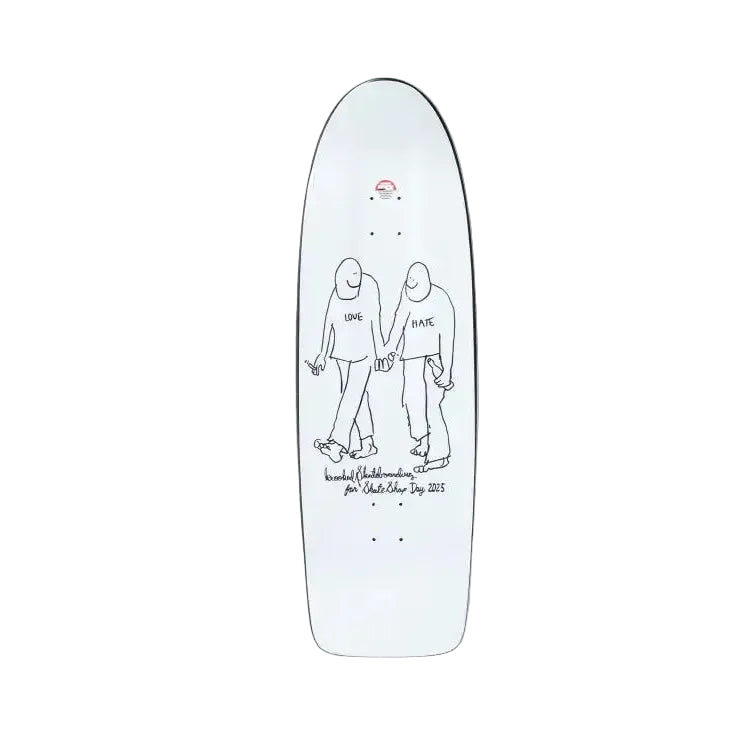 Krooked Beamer Love SSD25 10.75 Skate Deck - White