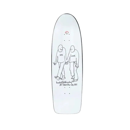 Krooked Beamer Love SSD25 10.75 Skate Deck - White