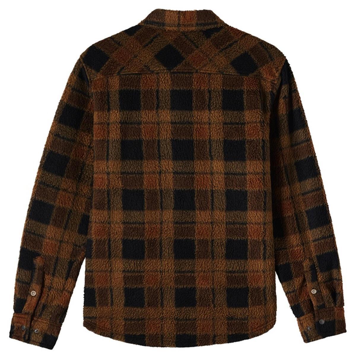 O'Neill Glacier Plaid High Pile Superfleece Jacket - Dark Khaki
