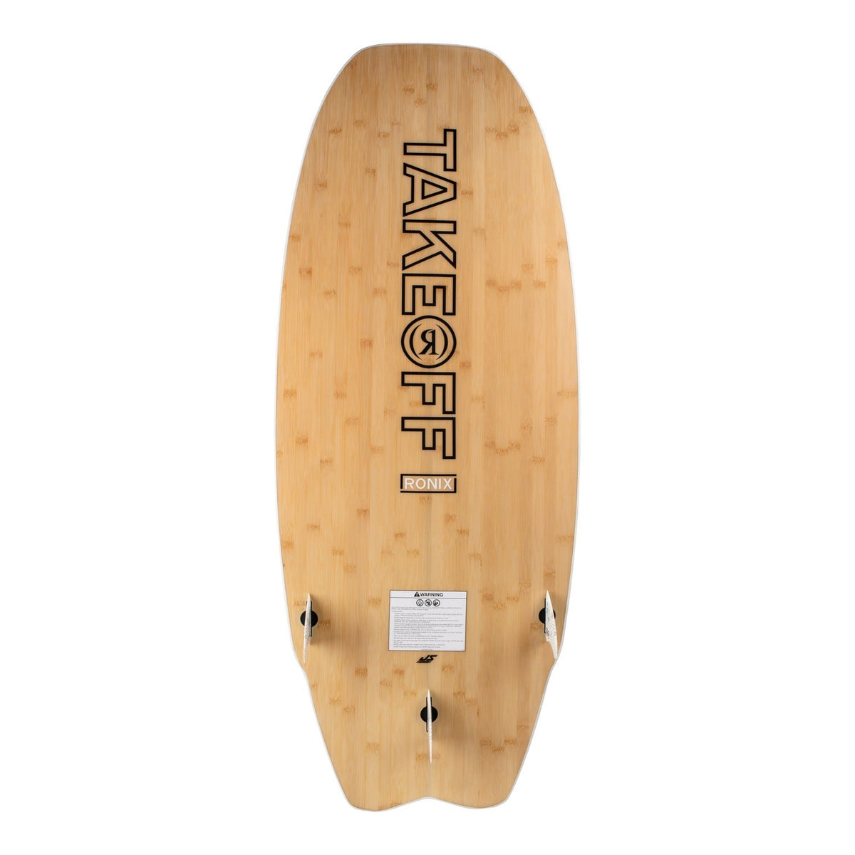 2027 Ronix Takeoff Marsh Mellow Wakesurf Sapphire Blue / Bamboo — base with Blueprint thruster fins