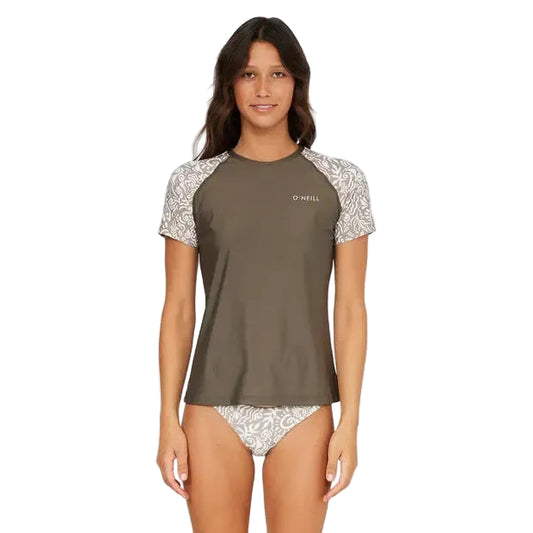 O'Neill Salina SS Rash Vest Tee - Dune