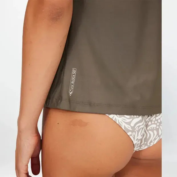 O'Neill Salina SS Rash Vest Tee - Dune