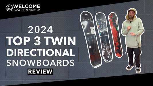 2024 top 3 twin directional snowboards review at Welcome Boardstore, with three snowboards and expert