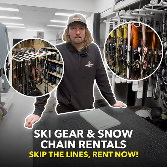 Ski Gear & Snow Chain Rentals at Welcome Board Store