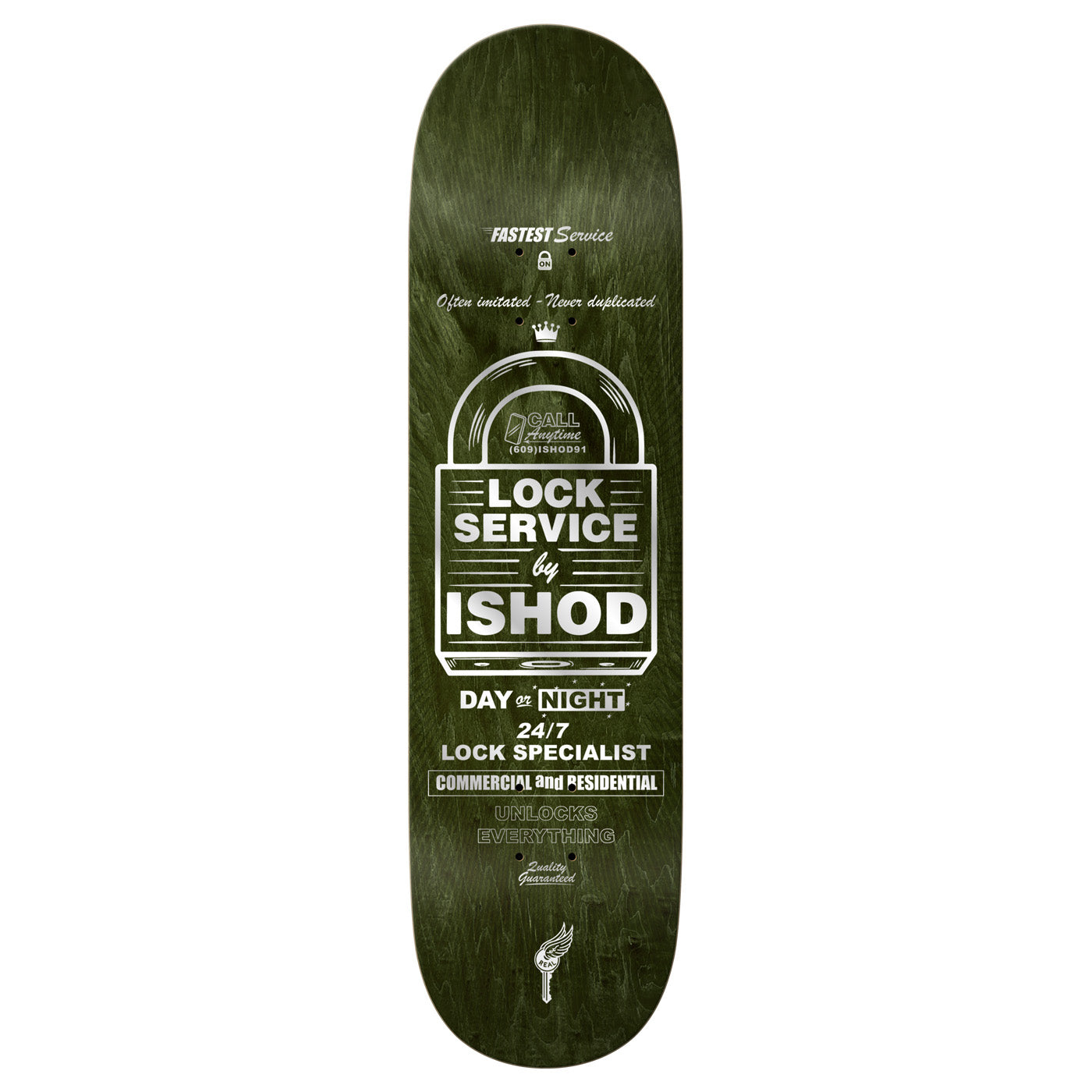 Real Ishod On Lock 8.38 Skateboard Deck