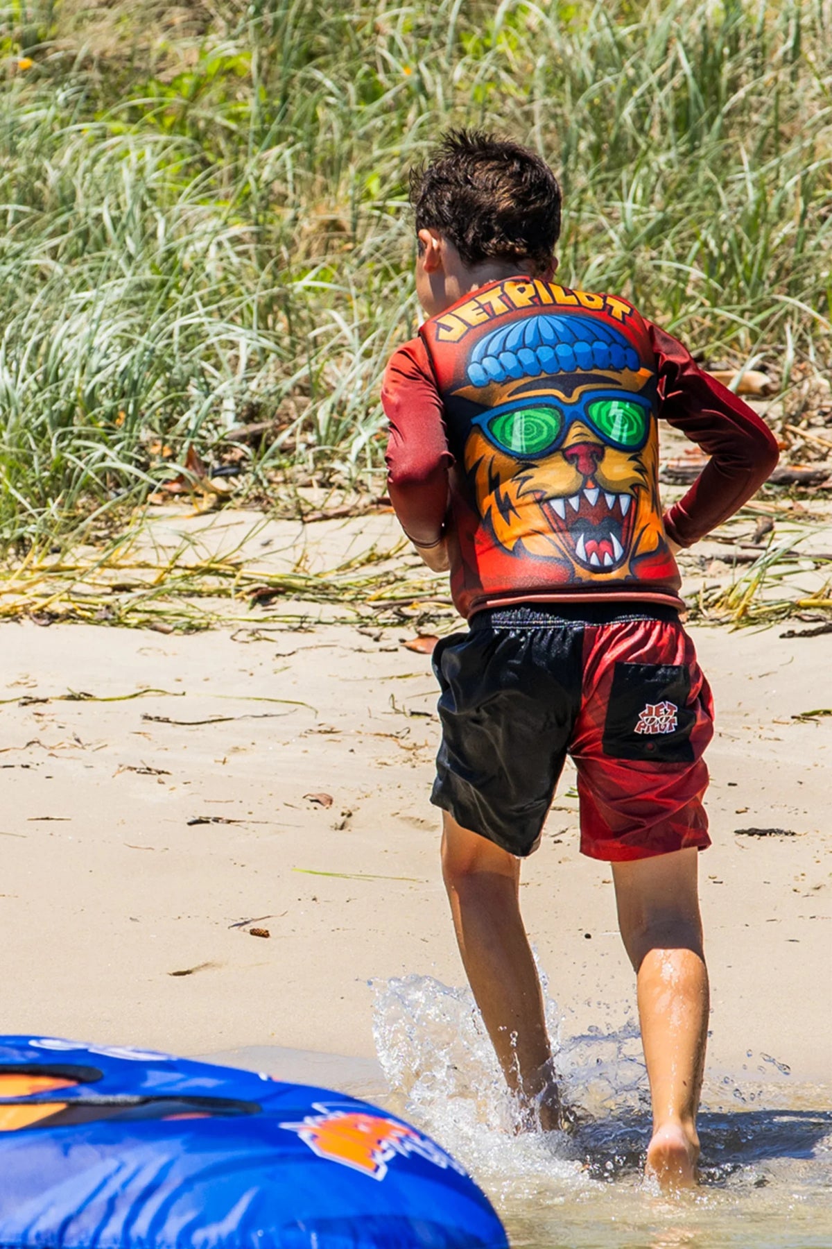 2027 Jetpilot Cause Boys F/E Youth Eco Vest - Red
