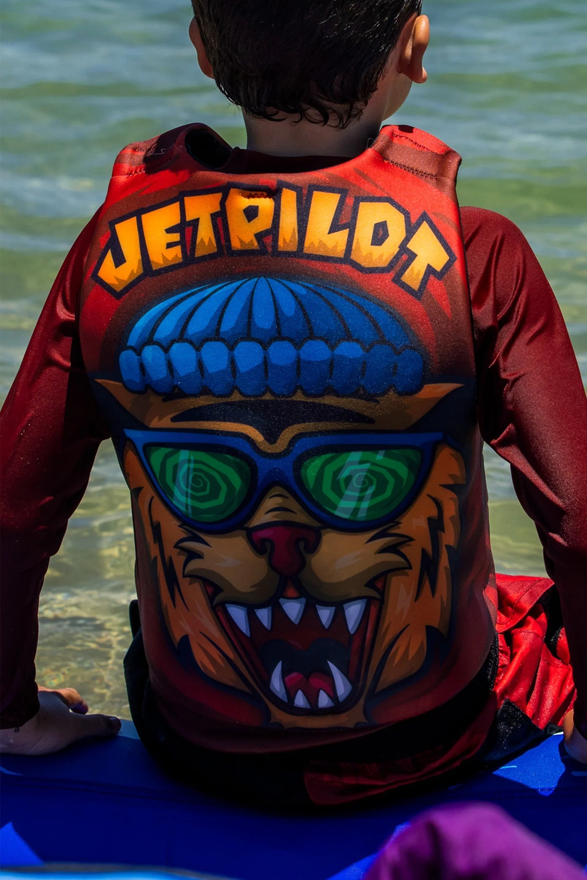 2027 Jetpilot Cause Boys F/E Youth Eco Vest - Red