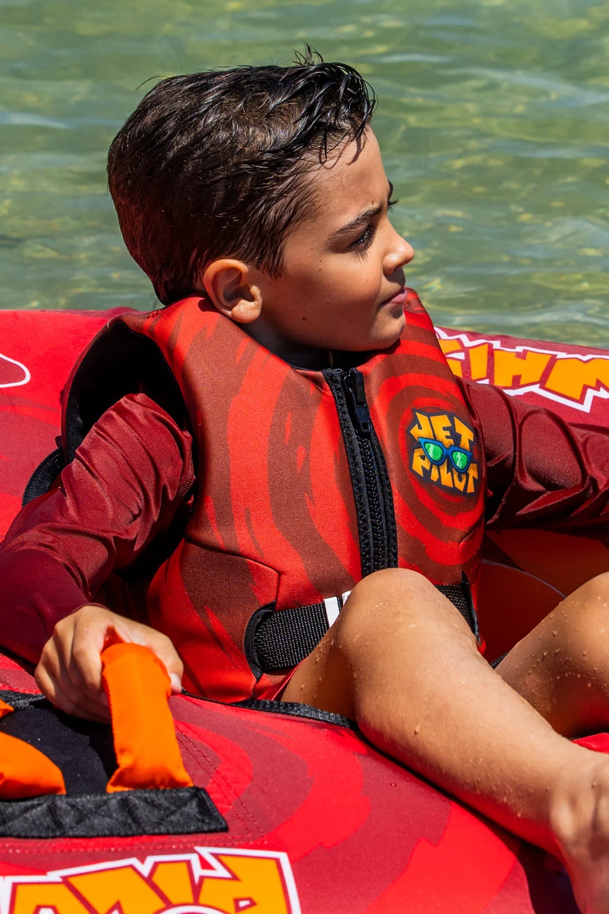 2027 Jetpilot Cause Boys F/E Youth Eco Vest - Red