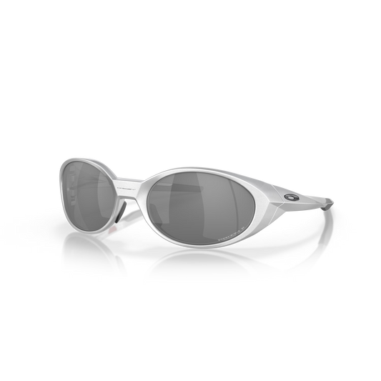 Sunglasses with a reflective surface on a clear background