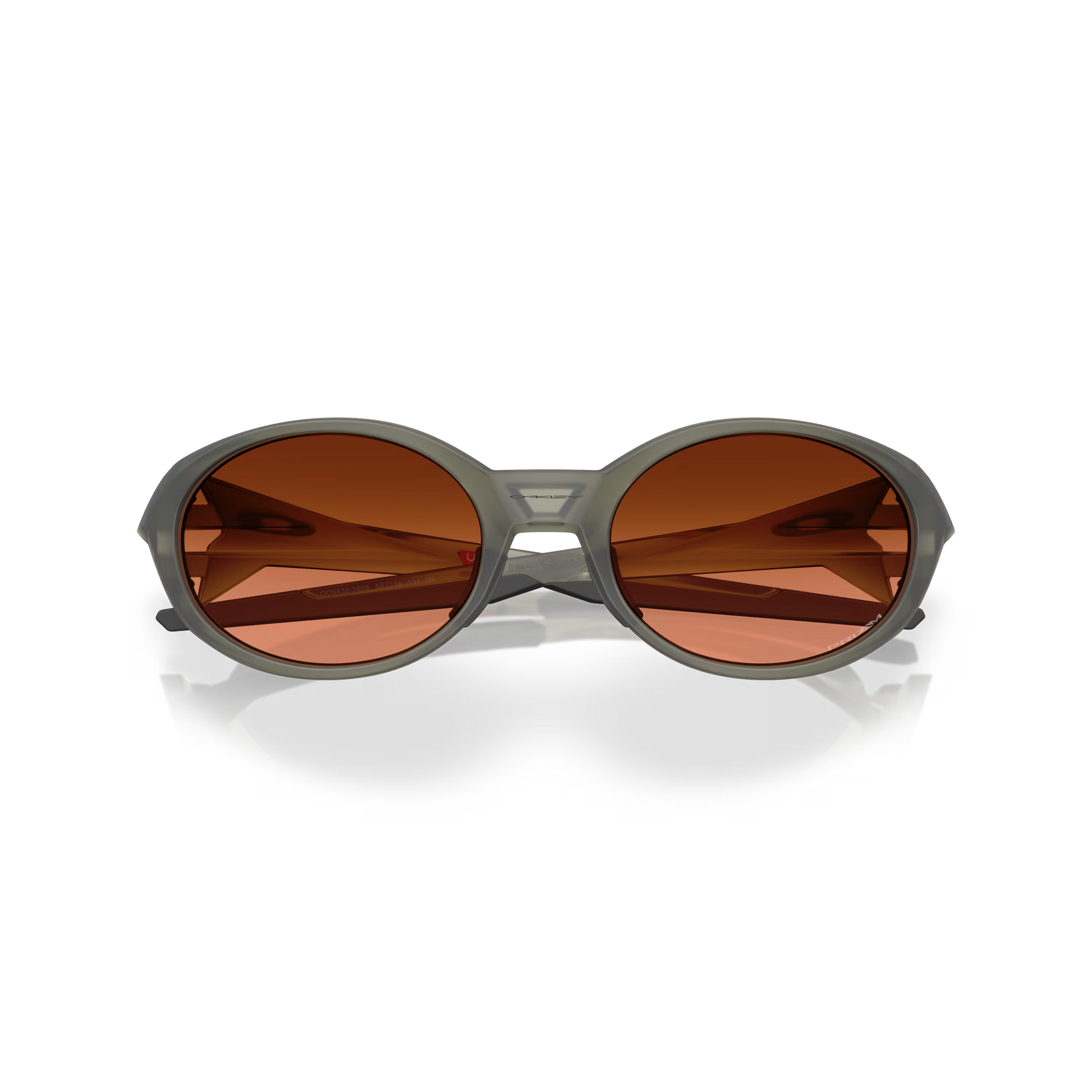 Sunglasses with brown lenses and gray frame on a transparent background