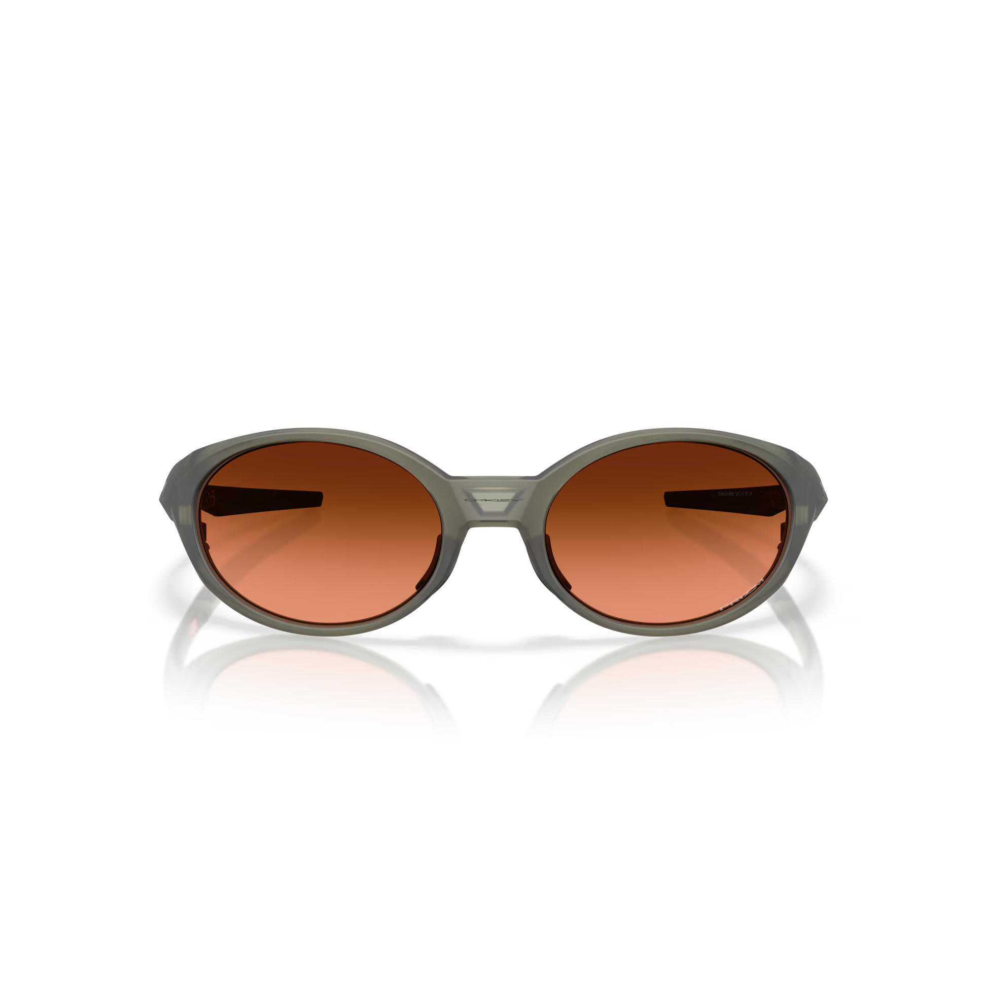 Sunglasses with brown lenses and gray frame on a transparent background