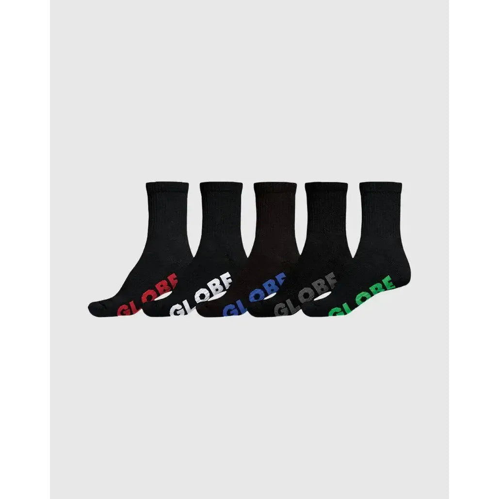 Globe Stealth Crew Socks - 5 Pack