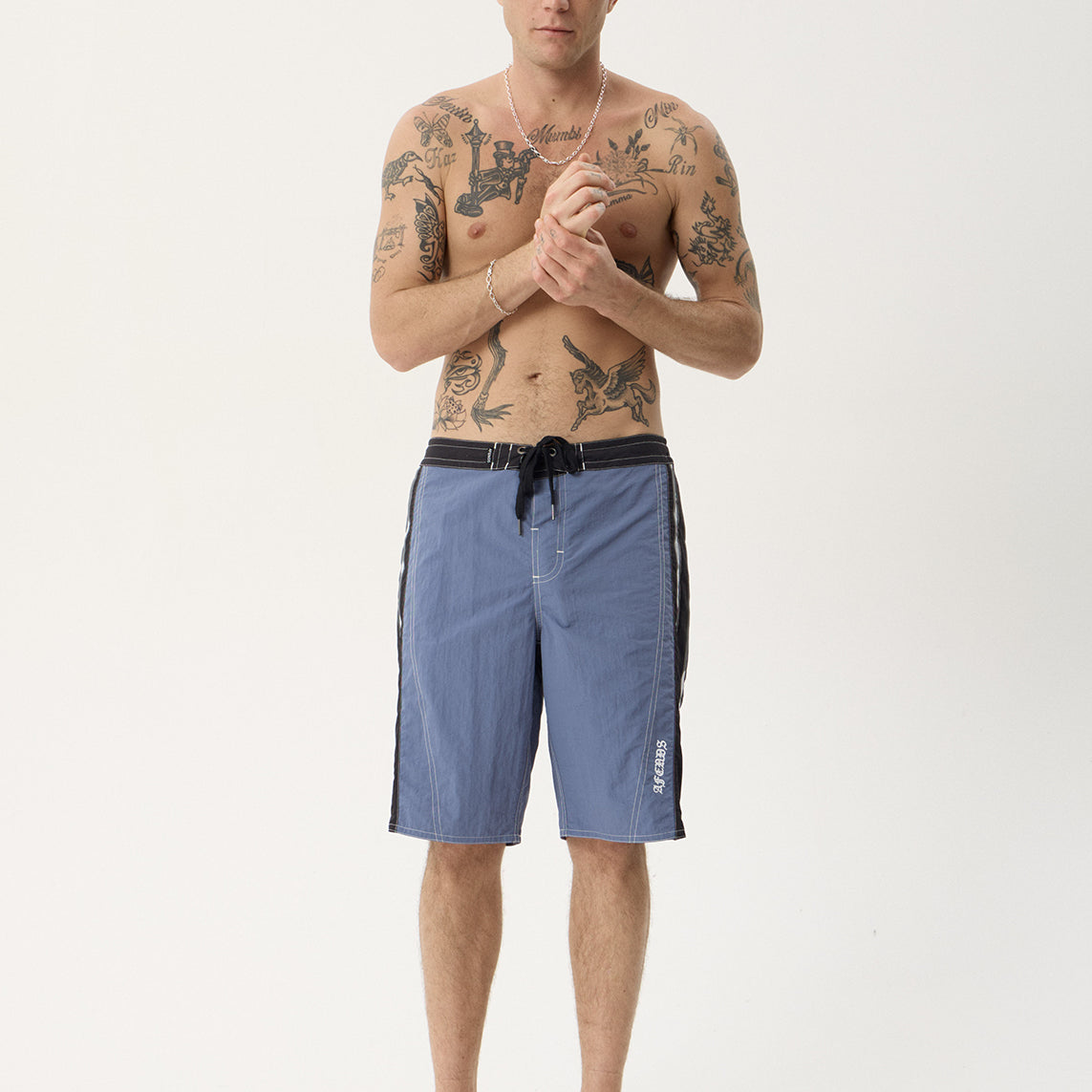 Afends Forum Surf Related V2 Boardshort 22" Slate Blue — front