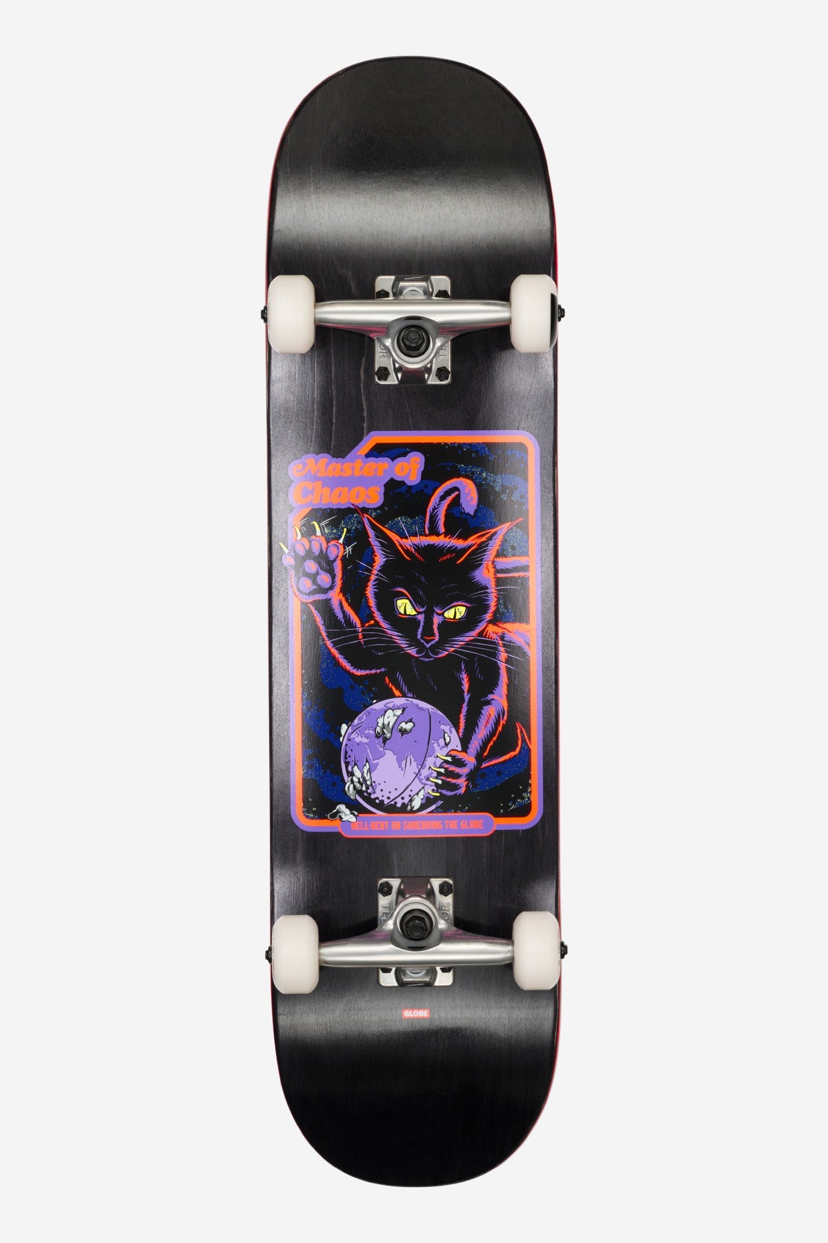 Globe G1 Master of Chaos 8.0" Complete Skateboard - Black Cat