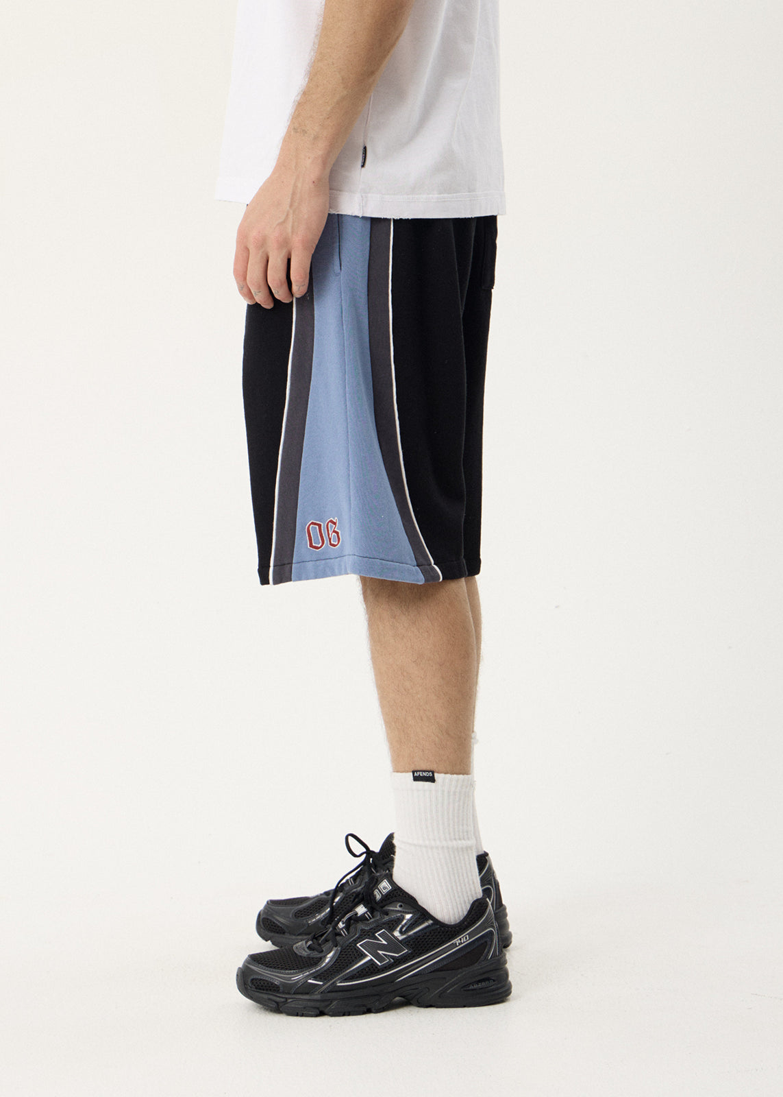 Afends Occupancy Fleece Short 22" Black — side panel