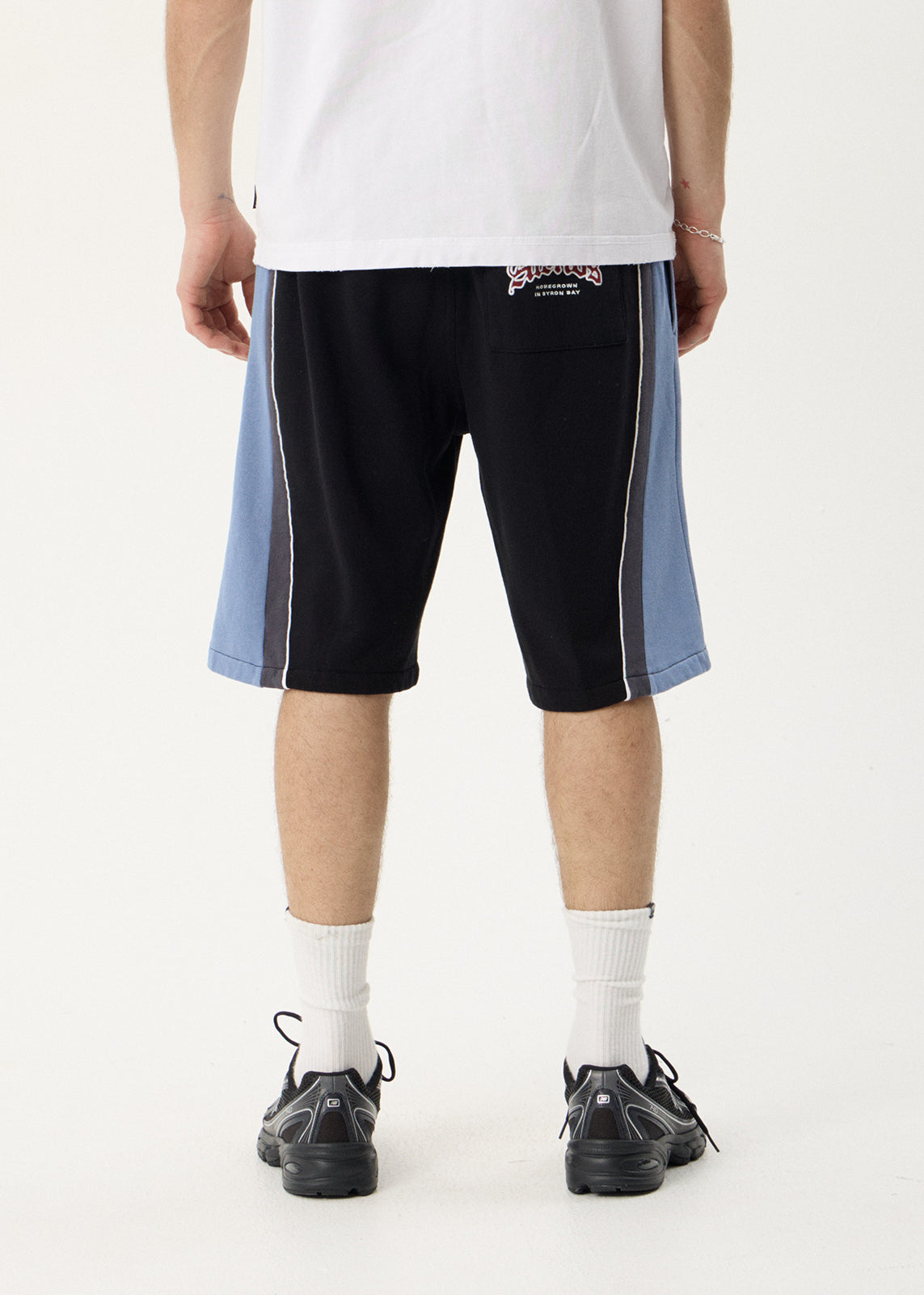 Afends Occupancy Fleece Short 22" Black — back pocket
