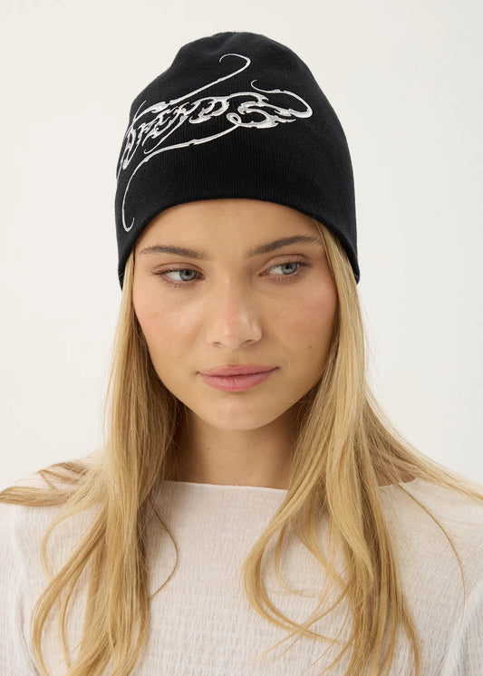 Afends Razor Skull Beanie - Black