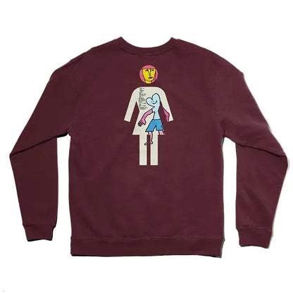 Girl Gonz Crewneck - Burgundy