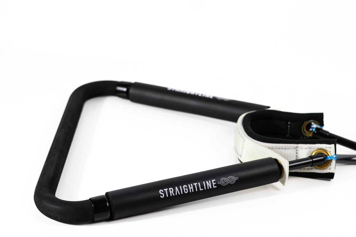2027 Straightline Deluxe Barefoot Front Toe Handle Black — toe hold detail