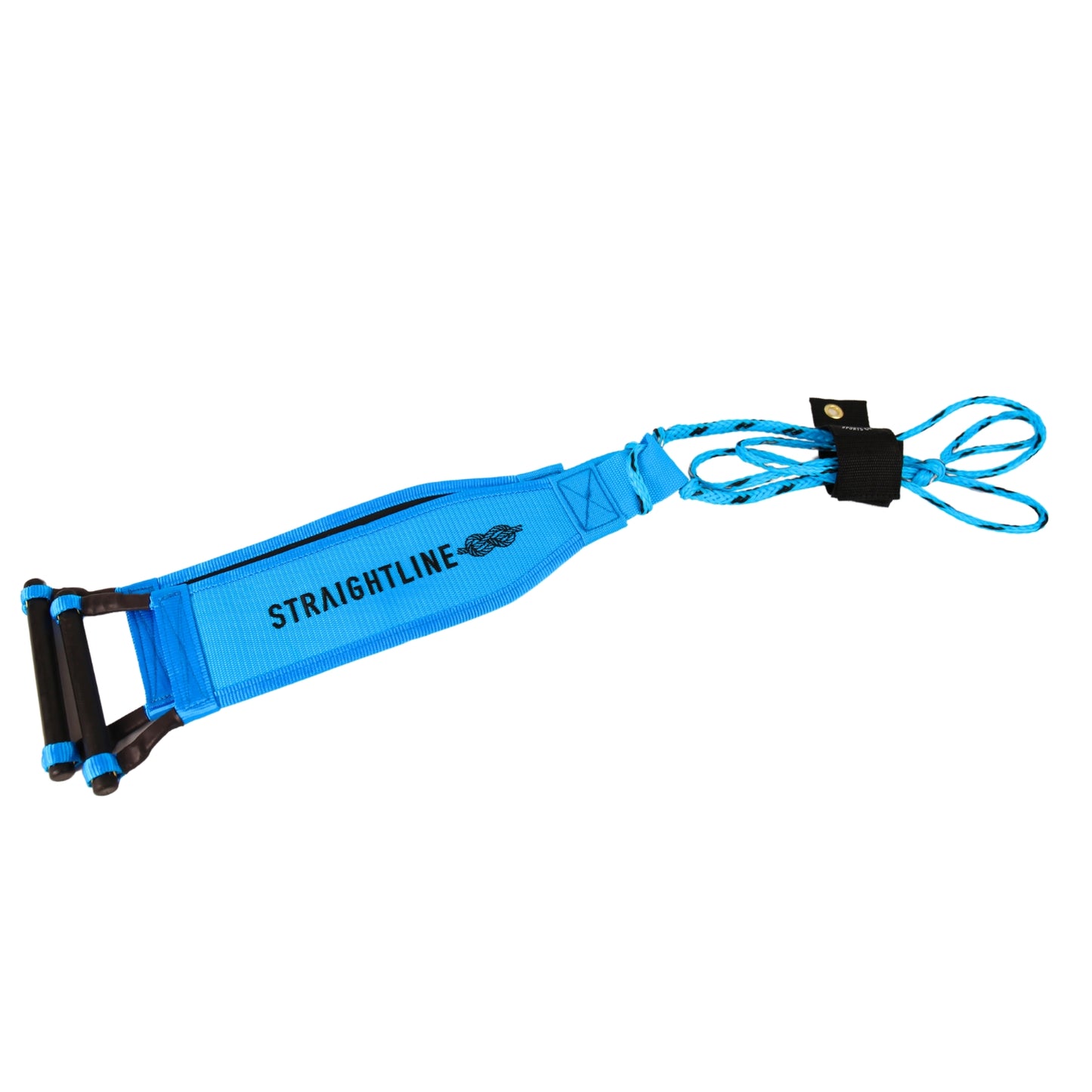 2027 Straightline Hotdog Ski Race Handle Blue — padded sleeve and bridle