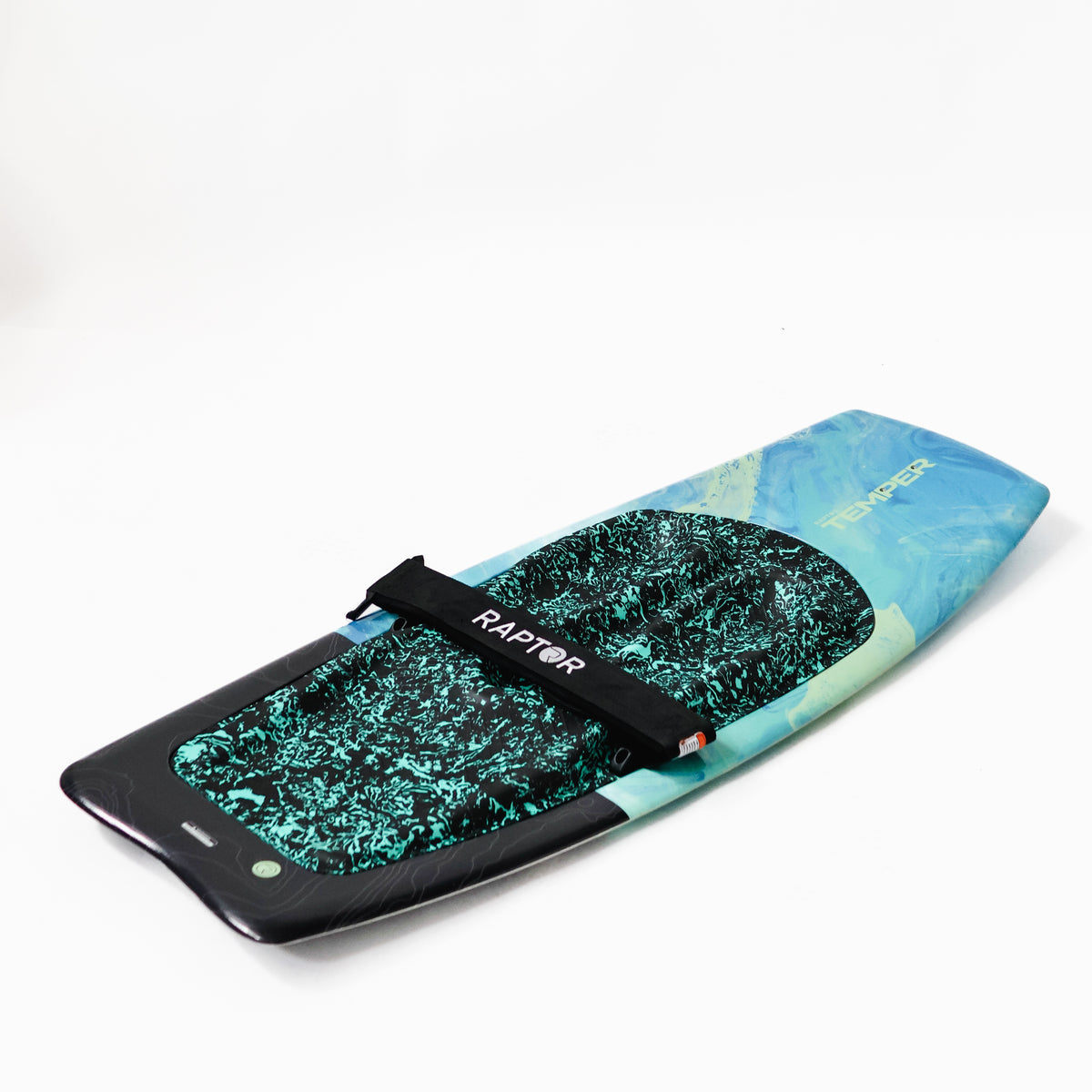 2027 Raptor Temper Kneeboard Blue — angled view showing swallow tail