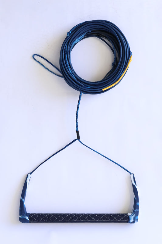 2027 Straightline Raw Wakeboard Rope Package Navy — handle and floating silicon mainline