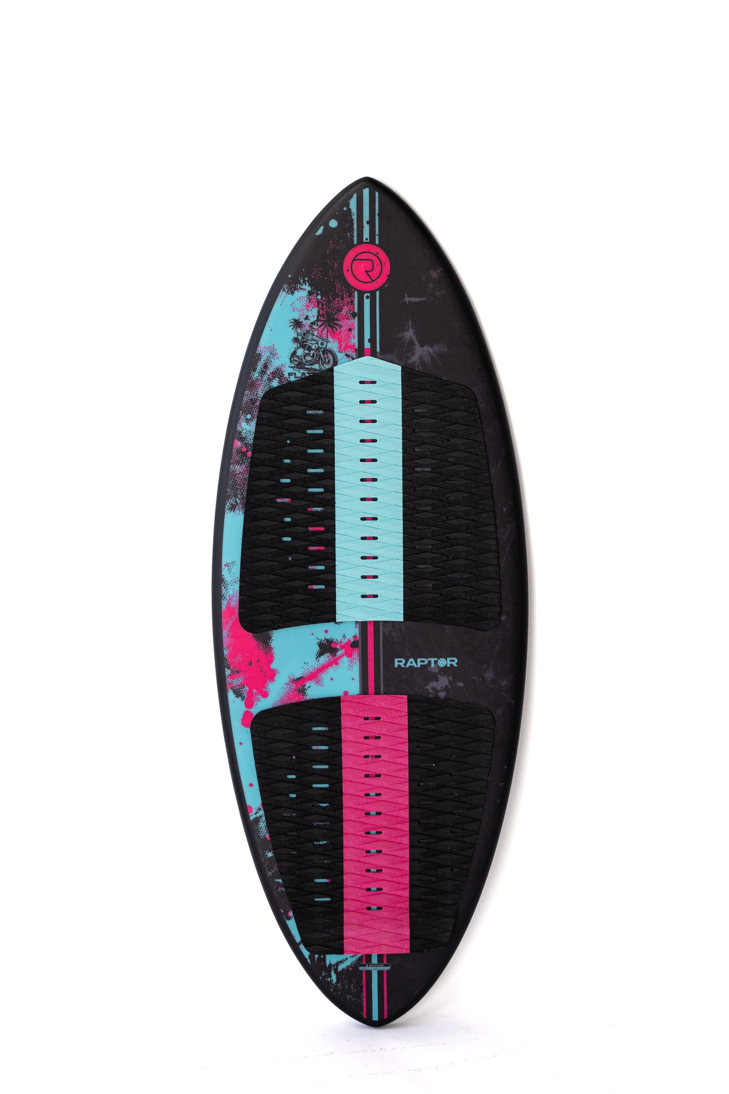 2027 Raptor Flat Track Skim Wakesurfer Black — deck and traction pad