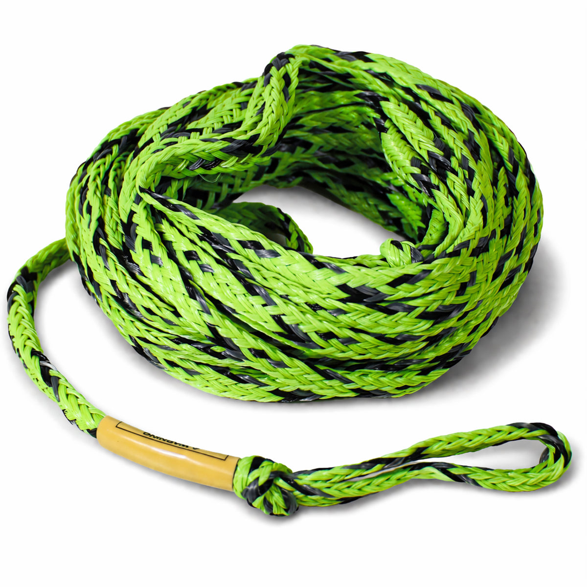 2027 Straightline 4 Person Tube Rope Green — coiled 60ft rope
